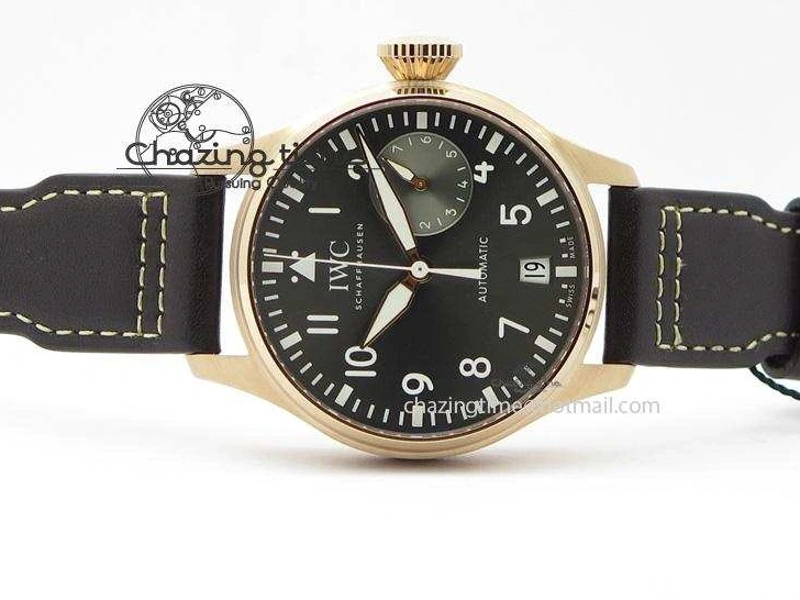 MIROTIME 0226 Big Pilot Real PR 2016 IW500917 RG ZF Best Edition Gray Dial On Brown Leather Strap A Modern 7290